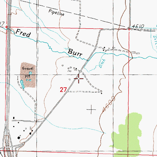 Topographic Map of 08N09W25CA__01 Well, MT