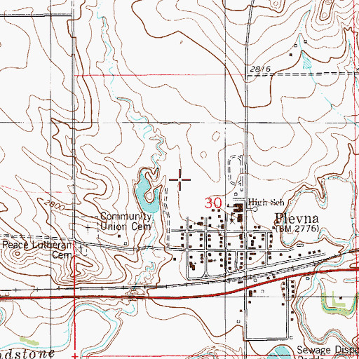 Topographic Map of 08N58E30BD__01 Well, MT