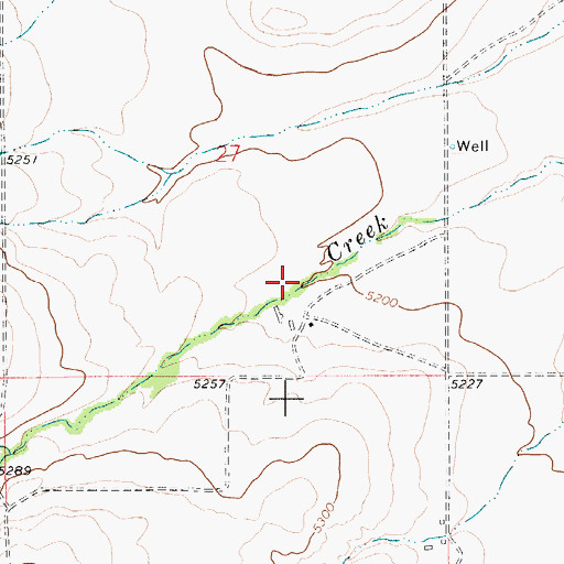Topographic Map of 08N06E27DB__01 Well, MT