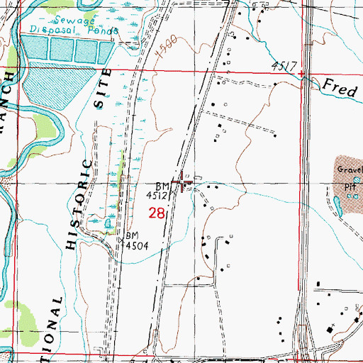 Topographic Map of 08N09W28AC__01 Well, MT