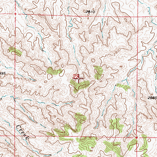 Topographic Map of 08N52E26CBAB01 Well, MT