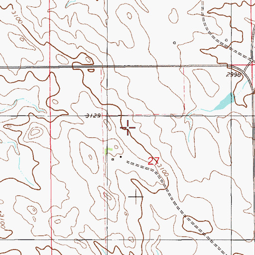 Topographic Map of 08N59E27BD__01 Well, MT