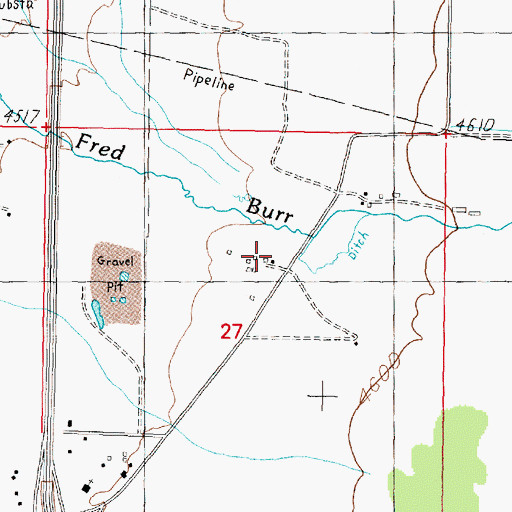 Topographic Map of 08N09W27ACBC01 Well, MT