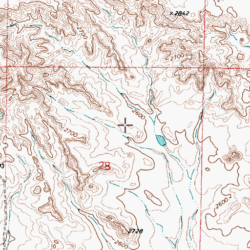 Topographic Map of 08N45E28ACAB01 Well, MT