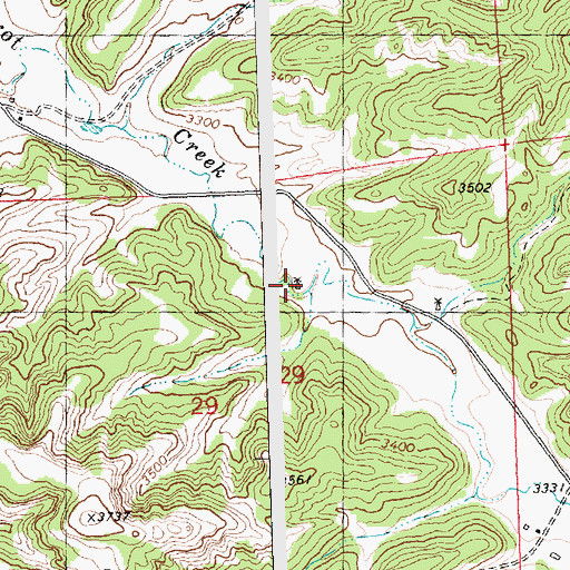 Topographic Map of 08N27E29ACBB01 Well, MT