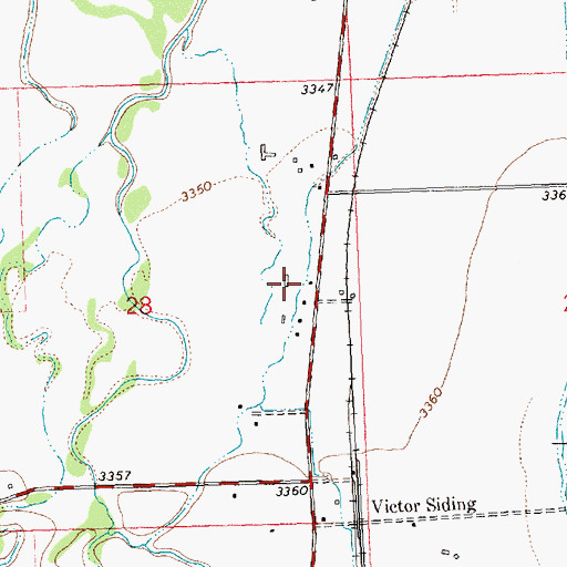 Topographic Map of 08N20W28AD__01 Well, MT