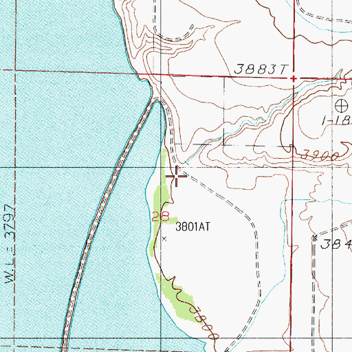 Topographic Map of 08N02E28AC__01 Well, MT