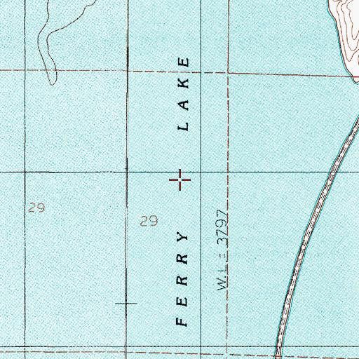 Topographic Map of 08N02E29AD__01 Well, MT