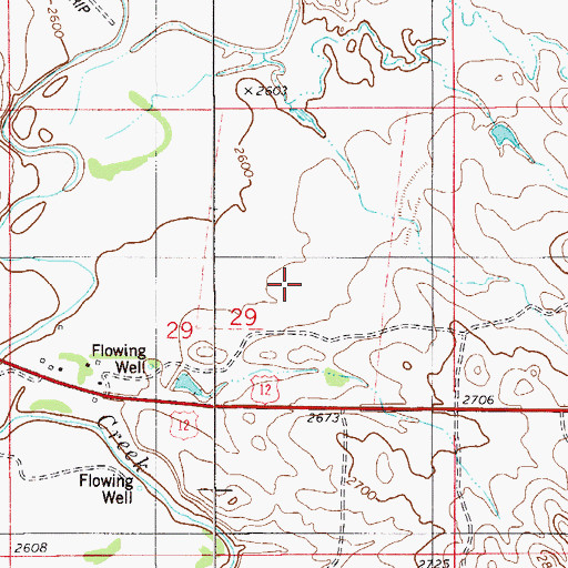 Topographic Map of 08N56E29AC__01 Well, MT