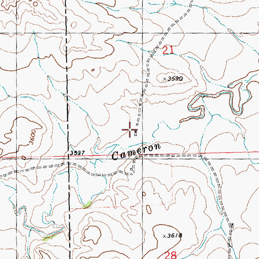 Topographic Map of 08N23E21CDCA01 Well, MT