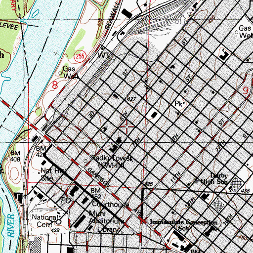 Topographic Map of Fort Smith Art Center, AR