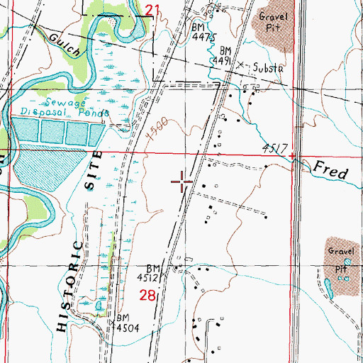 Topographic Map of 08N09W28ABAC01 Well, MT