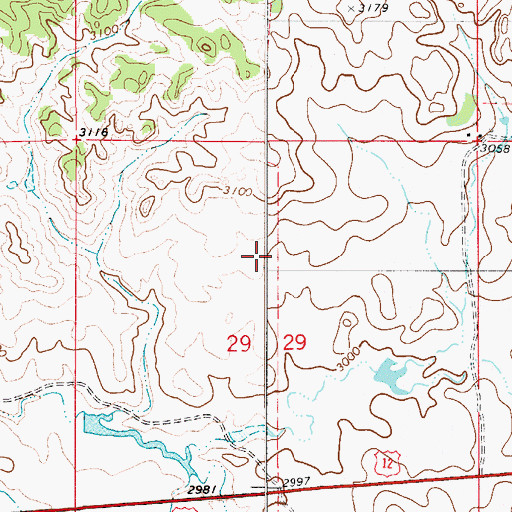 Topographic Map of 08N54E30DB__01 Well, MT