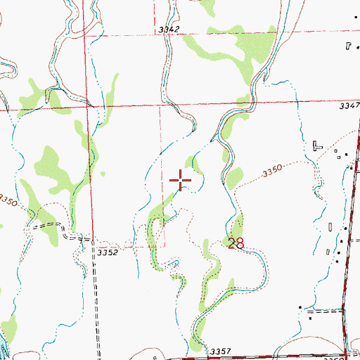 Topographic Map of 08N20W28BDBA01 Well, MT