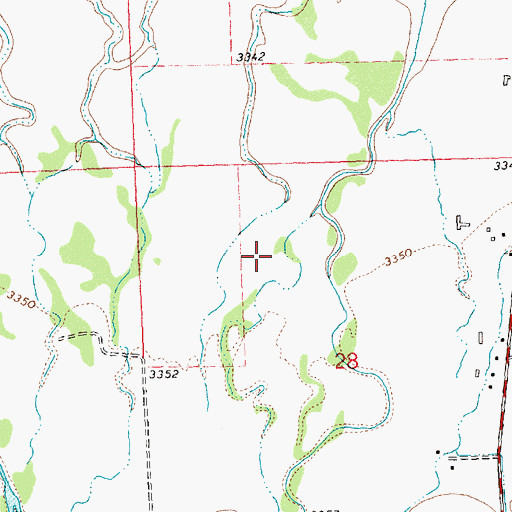 Topographic Map of 08N20W28BACD01 Well, MT