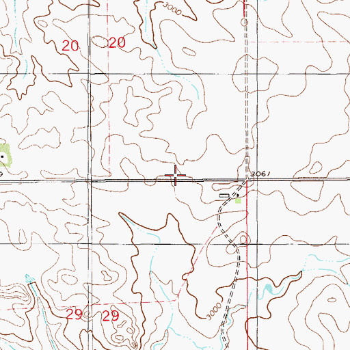 Topographic Map of 08N59E29AA__01 Well, MT