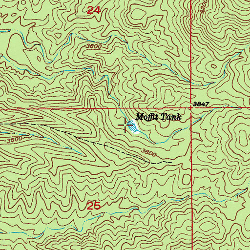 Topographic Map of Moffit Tank, AZ