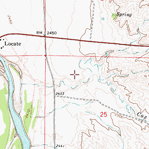 Topographic Map of 08N51E25BACA01 Well, MT