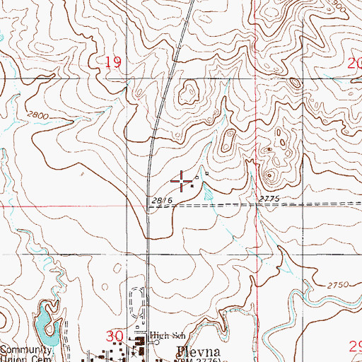 Topographic Map of 08N58E30ADCA01 Well, MT
