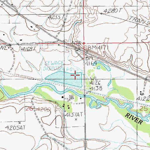 Topographic Map of 08N15E26AAAD01 Well, MT