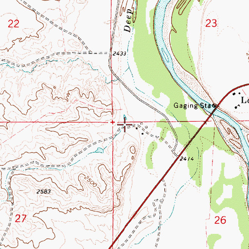 Topographic Map of 08N51E26BBBA01 Well, MT