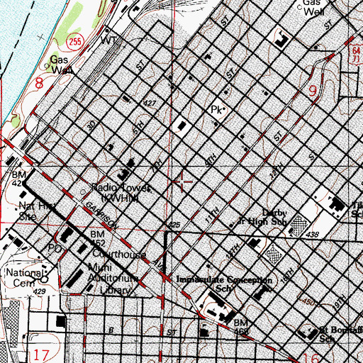 Topographic Map of Patent Model Museum, AR