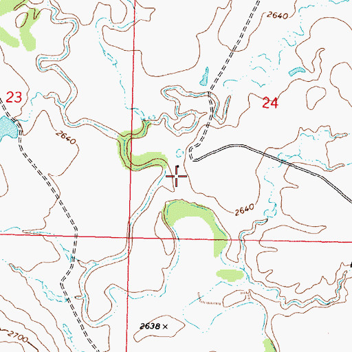 Topographic Map of 08N38E24C___01 Well, MT
