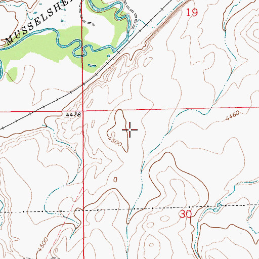 Topographic Map of 08N14E18CDCC01 Well, MT