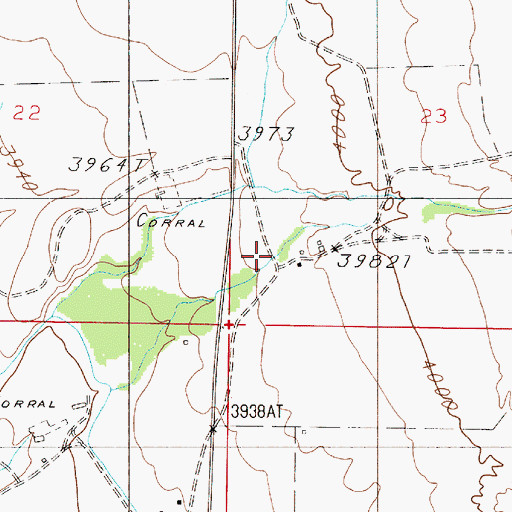 Topographic Map of 08N02E23CC__01 Well, MT
