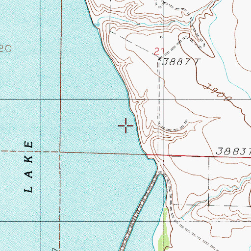 Topographic Map of 08N02E21CD__01 Well, MT