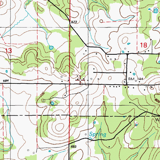 Topographic Map of K D Aldridge Prospect, AR