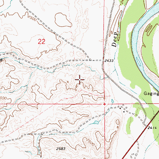 Topographic Map of 08N51E22DD__01 Well, MT