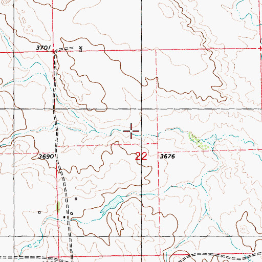 Topographic Map of 08N30E22ACCD01 Well, MT