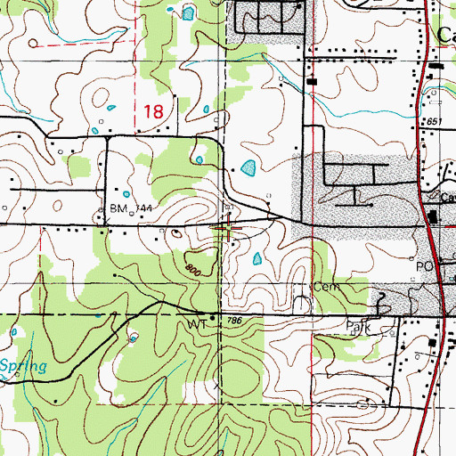 Topographic Map of M D Aldridge Prospect, AR