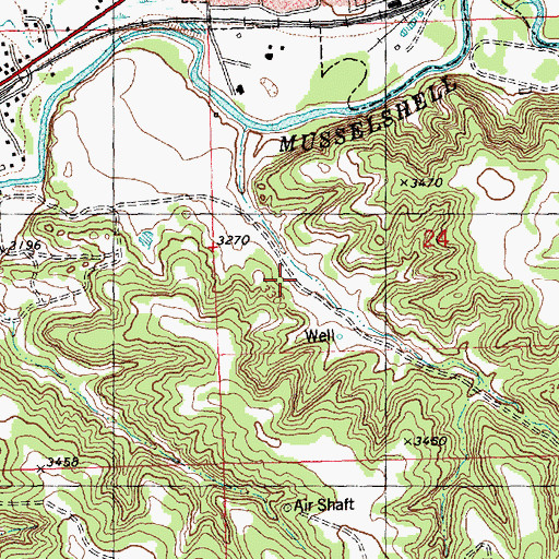 Topographic Map of 08N25E24CAC_01 Well, MT