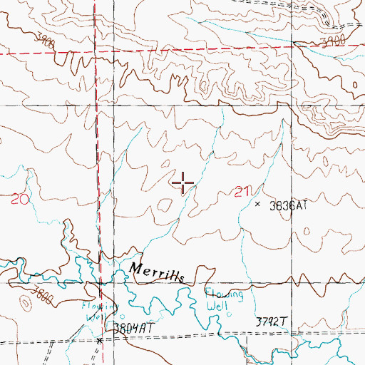 Topographic Map of 04N20E35DDAC01 Well, MT