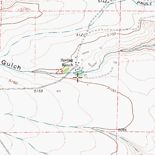 Topographic Map of 08N10W23DBAD01 Well, MT