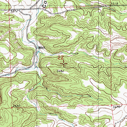 Topographic Map of 08N26E27BA__01 Well, MT