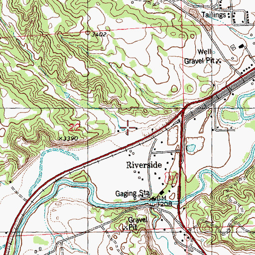 Topographic Map of 08N25E22DABB01 Well, MT
