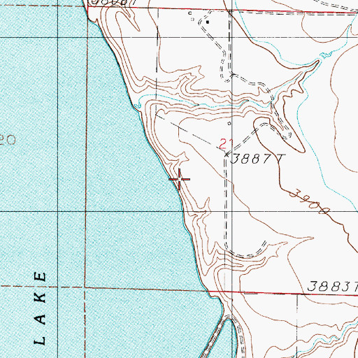 Topographic Map of 08N02E21CA__01 Well, MT