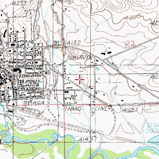 Topographic Map of 08N15E23C___01 Well, MT