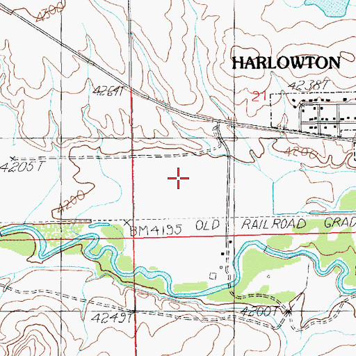 Topographic Map of 08N15E21C___01 Well, MT