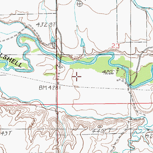 Topographic Map of 08N14E23C___01 Well, MT