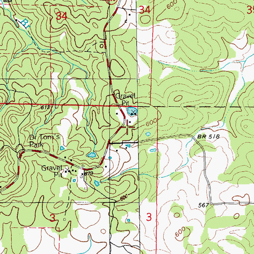 Topographic Map of McLeod Prospect, AR