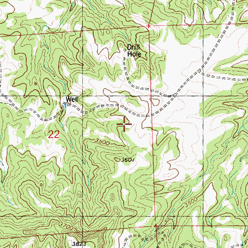 Topographic Map of 08N27E22ACBC01 Well, MT