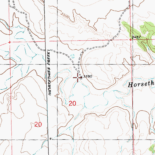 Topographic Map of 08N24E20ACBA01 Well, MT
