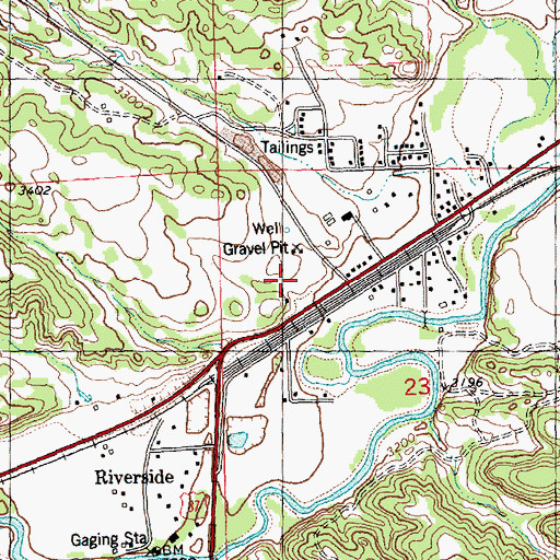 Topographic Map of 08N25E23BBDC01 Well, MT