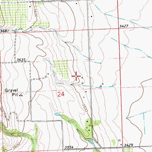 Topographic Map of 08N21W24ACDA01 Well, MT