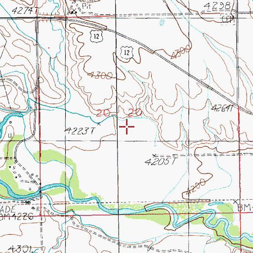 Topographic Map of 08N15E20____01 Well, MT