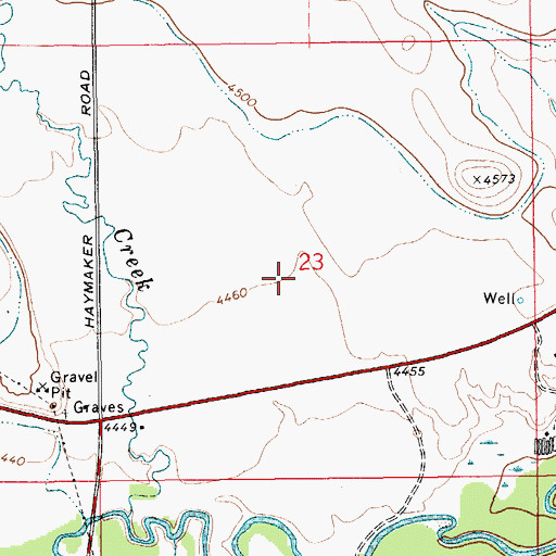 Topographic Map of 08N13E23____01 Well, MT